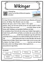 Vorschau - Unterrichtsreihen - Wikinger Lückentext mit Wortspeicher Hörverstehen und Suchsel - Seite 1