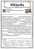 Vorschau - Unterrichtsreihen - Wikipedia Lückentext mit Wortspeicher Hörverstehen und Suchsel - Seite 1