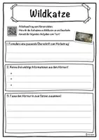 Vorschau - Unterrichtsreihen - Wildkatze Lückentext mit Wortspeicher Hörverstehen und Suchsel - Seite 3