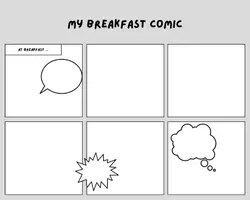 Vorschau - Arbeitsblätter - My Breakfast Comic Worksheet - Deckblatt