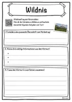 Vorschau - Unterrichtsreihen - Wildnis Lückentext mit Wortspeicher Hörverstehen und Suchsel - Seite 3