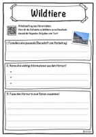 Vorschau - Unterrichtsreihen - Wildtiere Lückentext mit Wortspeicher Hörverstehen und Suchsel - Seite 3