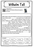 Vorschau - Unterrichtsreihen - Wilhelm Tell Lückentext mit Wortspeicher Hörverstehen und Suchsel - Seite 1