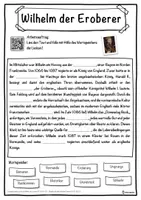 Vorschau - Unterrichtsreihen - Wilhelm der Eroberer Lückentext mit Wortspeicher Hörverstehen und Suchsel - Seite 1