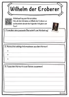 Vorschau - Unterrichtsreihen - Wilhelm der Eroberer Lückentext mit Wortspeicher Hörverstehen und Suchsel - Seite 3