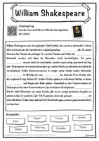 Vorschau - Unterrichtsreihen - William Shakespeare Lückentext mit Wortspeicher Hörverstehen und Suchsel - Seite 1