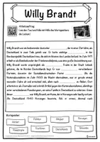 Vorschau - Unterrichtsreihen - Willy Brandt Lückentext mit Wortspeicher Hörverstehen und Suchsel - Seite 1