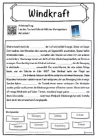 Vorschau - Unterrichtsreihen - Windkraft Lückentext mit Wortspeicher Hörverstehen und Suchsel - Seite 1