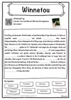 Vorschau - Unterrichtsreihen - Winnetou Lückentext mit Wortspeicher Hörverstehen und Suchsel - Seite 1