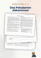 Vorschau - Arbeitsblätter - Arbeitsblatt + Quelle: Das Potsdamer Abkommen - Deckblatt