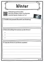 Vorschau - Unterrichtsreihen - Winter Lückentext mit Wortspeicher Hörverstehen und Suchsel - Seite 3