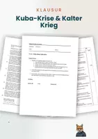 Vorschau - Test - Klausur + Erwartungsbild: Kuba-Krise & Kalter Krieg - Deckblatt