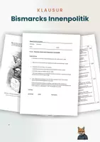Vorschau - Test - Klausur + Erwartungsbild: Deutsches Kaiserreich & Innenpolitik Bismarcks - Deckblatt