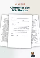 Vorschau - Test - Klausur + Erwartungsbild: Charakter des NS-Staates - Deckblatt
