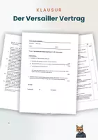 Vorschau - Test - Klausur + Erwartungsbild: Versailler Vertrag - Deckblatt