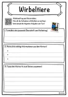 Vorschau - Unterrichtsreihen - Wirbeltiere Lückentext mit Wortspeicher Hörverstehen und Suchsel - Seite 3