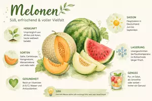 Vorschau - Arbeitsblätter - Arbeitsblätter zum Thema "Melonen" + Lösung & MP3 + Infografik - Seite 1