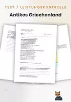Vorschau - Arbeitsblätter - Test / Leistungskontrolle: Antikes Griechenland - Deckblatt