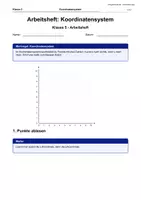 Vorschau - Arbeitsblätter - Arbeitsheft Koordinatensystem - Deckblatt