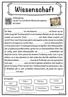 Vorschau - Unterrichtsreihen - Wissenschaft Lückentext mit Wortspeicher Hörverstehen und Suchsel - Seite 1