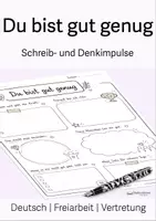 Vorschau - Arbeitsblätter - Du bist gut genug - Arbeitsblatt - Deckblatt