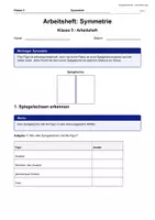 Vorschau - Arbeitsblätter - Arbeitsheft Symmetrie - Deckblatt
