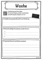 Vorschau - Unterrichtsreihen - Woche Lückentext mit Wortspeicher Hörverstehen und Suchsel - Seite 3