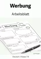 Vorschau - Arbeitsblätter - Werbung • Handouts, Arbeitsblätter, Interactives, editierbare Klassenarbeit - Seite 1