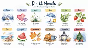 Vorschau - Arbeitsblätter - Arbeitsblatt "Monat" + Onlineübung & MP3 + Infografik - Seite 2
