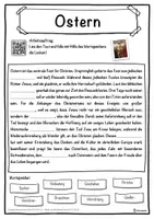 Vorschau - Unterrichtsreihen - Ostern Lückentext mit Wortspeicher Hörverstehen und Suchsel - Seite 1