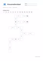 Vorschau - Arbeitsblätter - Kreuzmatherätsel - Addition - Zahlenraum 1-20 - Seite 1