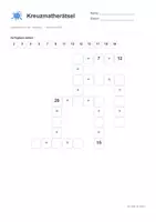Vorschau - Arbeitsblätter - Kreuzmatherätsel - Addition - Zahlenraum 1-20 - Seite 3