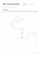 Vorschau - Arbeitsblätter - Kreuzmatherätsel - Addition - Zahlenraum 1-100 - Seite 1