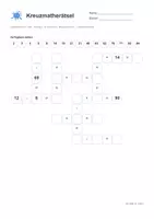 Vorschau - Arbeitsblätter - Kreuzmatherätsel - Addition, Subtraktion, Multiplikation - Zahlenraum 1-100 - Deckblatt