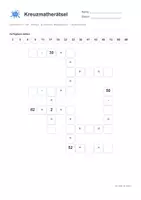 Vorschau - Arbeitsblätter - Kreuzmatherätsel - Addition, Subtraktion, Multiplikation - Zahlenraum 1-100 - Seite 2