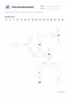 Vorschau - Arbeitsblätter - Kreuzmatherätsel - Addition, Subtraktion, Multiplikation - Zahlenraum 1-100 - Seite 3
