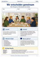 Vorschau - Spiele - Mini Planspiel Demokratie Entscheidung Klasse 5 bis 7 Politik - Deckblatt