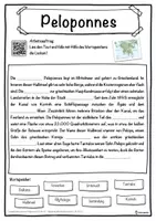 Vorschau - Unterrichtsreihen - Peloponnes Lückentext mit Wortspeicher Hörverstehen und Suchsel - Seite 1