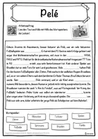 Vorschau - Unterrichtsreihen - Pelé Lückentext mit Wortspeicher Hörverstehen und Suchsel - Seite 1