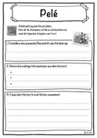 Vorschau - Unterrichtsreihen - Pelé Lückentext mit Wortspeicher Hörverstehen und Suchsel - Seite 3