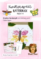 Vorschau - Mal- und Bastelvorlagen - Kunstprojekt Blätterdruck – Insekten mit Naturmaterialien gestalten (Kunst Klasse 1, 2, 3, 4 mit Anleitung & Vorlagen) - Deckblatt