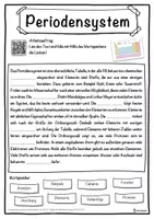 Vorschau - Unterrichtsreihen - Periodensystem Lückentext mit Wortspeicher Hörverstehen und Suchsel - Seite 1