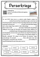 Vorschau - Unterrichtsreihen - Perserkriege Lückentext mit Wortspeicher Hörverstehen und Suchsel - Seite 1