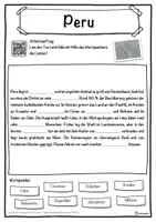 Vorschau - Unterrichtsreihen - Peru Lückentext mit Wortspeicher Hörverstehen und Suchsel - Seite 1