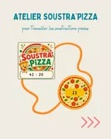 Aperçu - Cartes d'exercices - Soustractions posées - Atelier Soustra'Pizza - Page de couverture