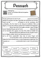 Vorschau - Unterrichtsreihen - Pessach Lückentext mit Wortspeicher Hörverstehen und Suchsel - Seite 1