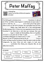 Vorschau - Unterrichtsreihen - Peter Maffay Lückentext mit Wortspeicher Hörverstehen und Suchsel - Seite 1