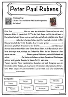Vorschau - Unterrichtsreihen - Peter Paul Rubens Lückentext mit Wortspeicher Hörverstehen und Suchsel - Seite 1