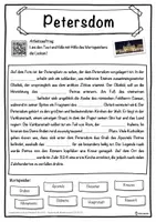 Vorschau - Unterrichtsreihen - Petersdom Lückentext mit Wortspeicher Hörverstehen und Suchsel - Seite 1