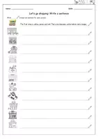 Vorschau - Unterrichtsreihen - Englisch - Let's go shopping - Write sentences - Seite 1